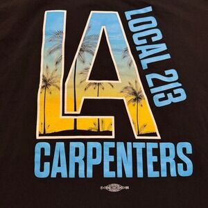 Los Angeles Carpenters Local 213 Shirt Mens XL Short Sleeve USA Made Union Label